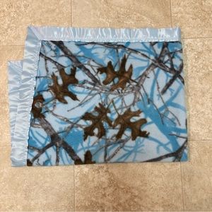 Handmade Blue Camouflage Baby Blanket